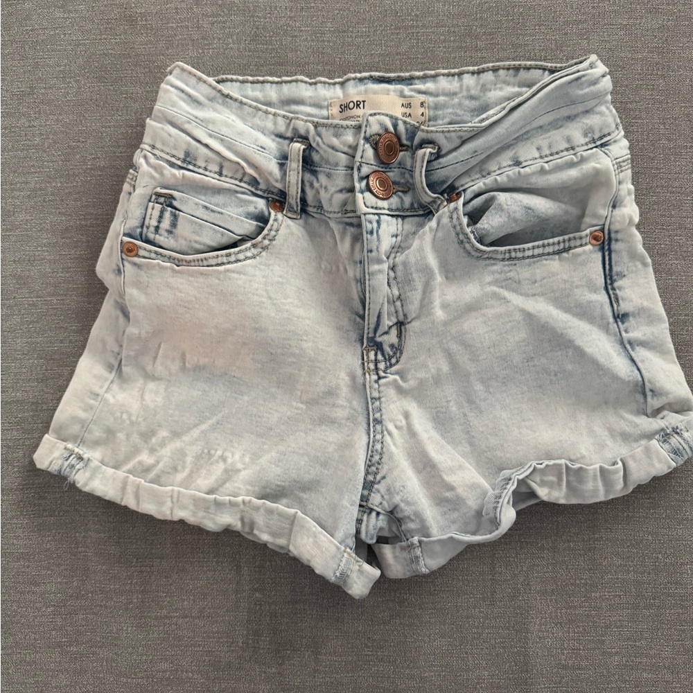 Cotton On Blue Jean Shorts Distressed High-Waisted